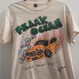 Graphic Tee men’s medium frank ocean short sleeve with Car and Flame Design